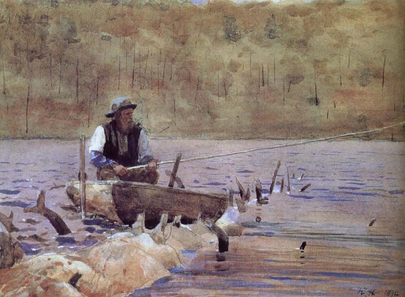 Winslow Homer Anglers on the boat Spain oil painting art
